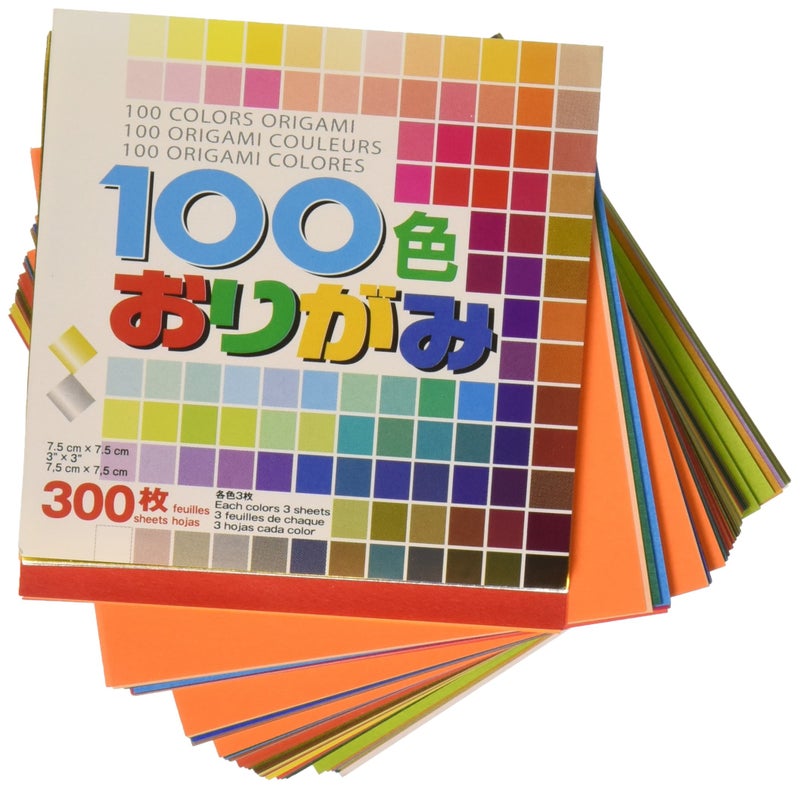ورق أيتوه أوريغامي 3"X3" 300/عبوة، ألوان متنوعة